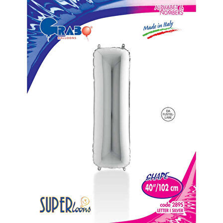 I Harf Supertrend Gümüş Folyo Balon 40"