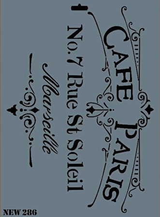 Supertrend Stencil Boyama Şablonu 25x35 cm. NEW-286