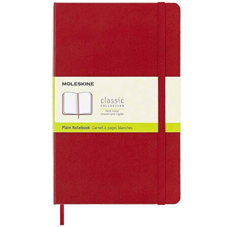 Supertrend Sert Kapak Çizgisiz Defter L Boy 13x21 cm. 240 Sayfa Scarlet Kırmızı