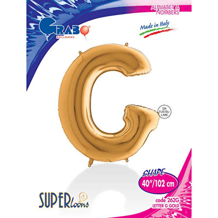 G Harf Supertrend Altın Folyo Balon 40"