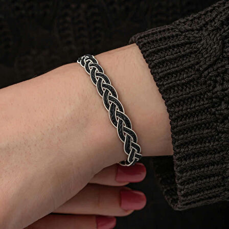 Supertrend Gümüş Kazaziye Örgü Bileklik