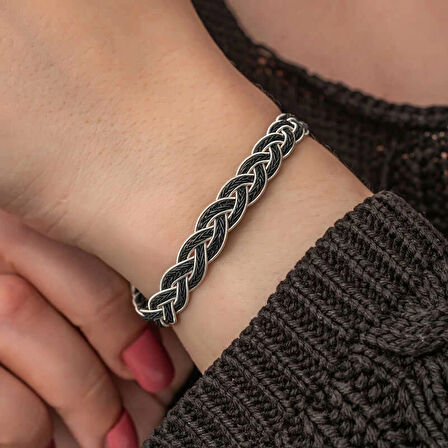 Supertrend Gümüş Kazaziye Örgü Bileklik