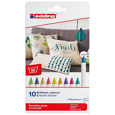 Supertrend 4600 Kumaş Tekstil Boyama Kalemi Seti 10 Renk FUN