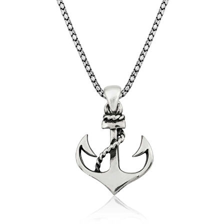 Supertrend Gümüş Deniz Çapası Erkek Kolye