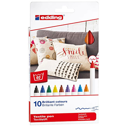 Supertrend 4600 Kumaş Tekstil Boyama Kalemi Seti 10 Renk BASIC