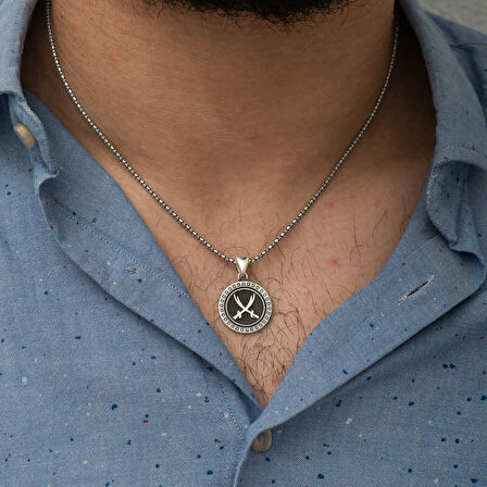 Supertrend ​gümüş Zülfikar Kılıcı Desenli Kolye