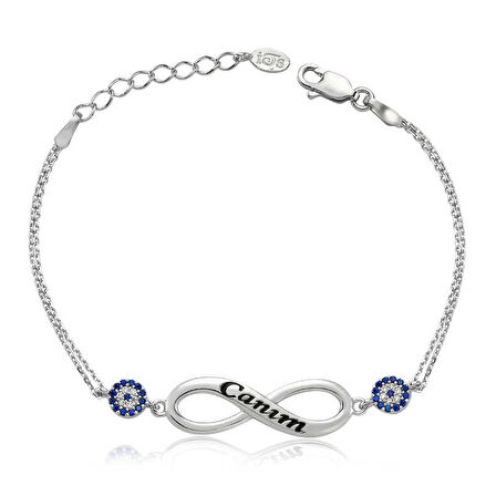 Supertrend Gümüş Sonsuzluk Canım Yazılı Kadın Bileklik