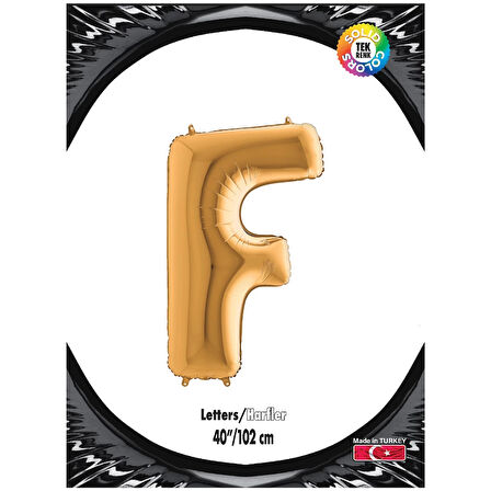 F Harf Altın Folyo Balon 40"