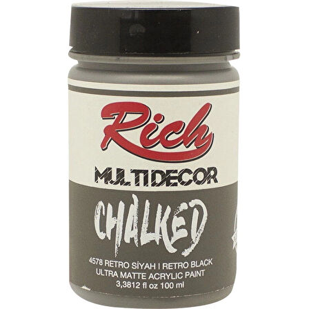 Supertrend Multi Decor Chalked Akrilik Boya 100 cc. 4578 RETRO SİYAH