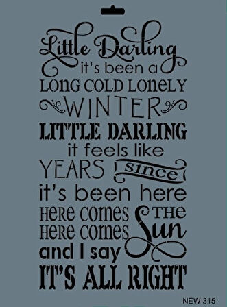 Supertrend Stencil Boyama Şablonu 25x35 cm. NEW-315