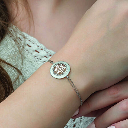 Supertrend Gümüş Kar Tanesi Kadın Bileklik