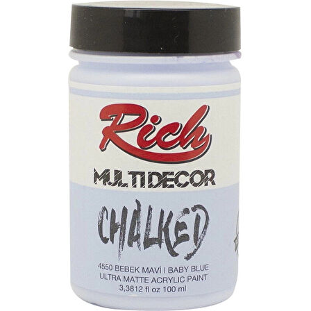 Supertrend Multi Decor Chalked Akrilik Boya 100 cc. 4550 BEBEK MAVİ