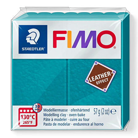 Supertrend Fimo Leather (Deri) Effect Polimer Kil 369 Göl Mavisi