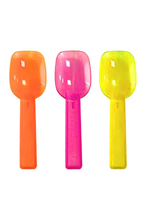 Plastik Panda-Dondurma Kaşığı Renkli 500lü