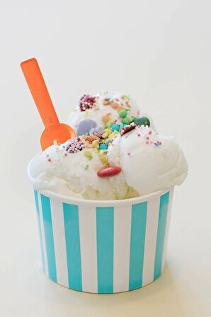 Plastik Panda-Dondurma Kaşığı Renkli 500lü