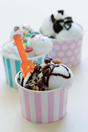 Plastik Panda-Dondurma Kaşığı Renkli 500lü