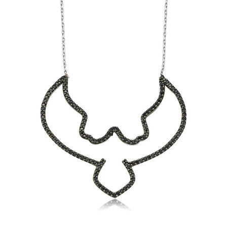 Supertrend Gümüş Kara Kartal Kadın Kolye