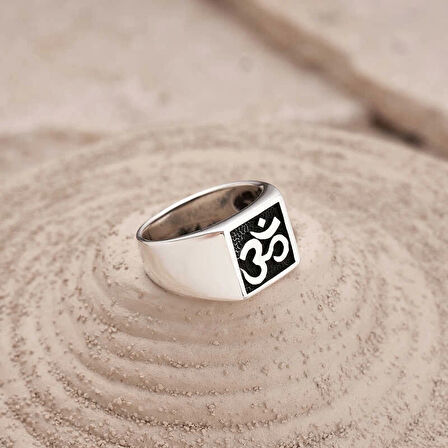 Supertrend Gümüş Om Sembolü Erkek Yüzük