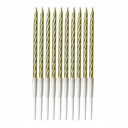 Altın Simli Burgu Doğum Günü Mumları