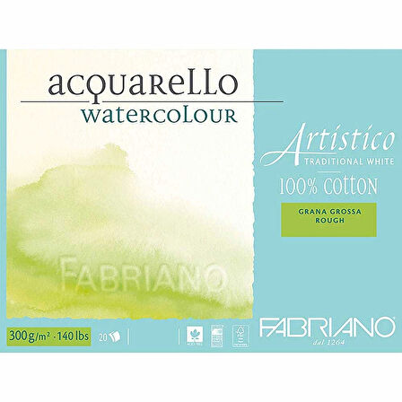 Supertrend Artistico Traditional White Sulu Boya Defteri Blok Rough - Kalın Doku 300 gr. 26x36 cm. 12 yaprak