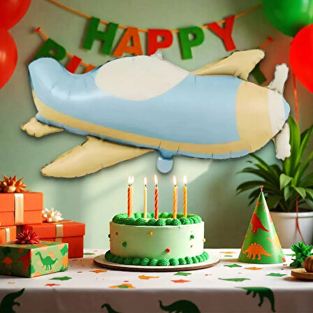 Şekilli Folyo Balon -Retro Uçak-