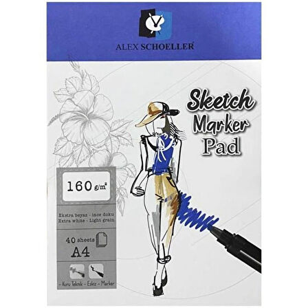 Supertrend Sketch Marker Defteri Pad 160 gr. A4 40 yp.