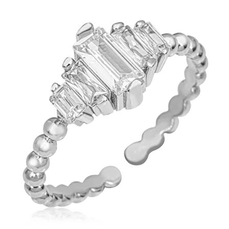 Supertrend Gümüş Ayarlanabilir Baget Kadın Yüzük