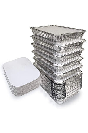 Supertrend 1500gr Dikdörtgen Alüminyum Kap Ve Kapak Seti 100lü