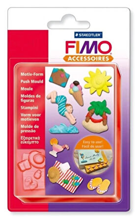Supertrend Fimo Push Mould Esnek Silikon Polimer Kil Kalıbı TATİL