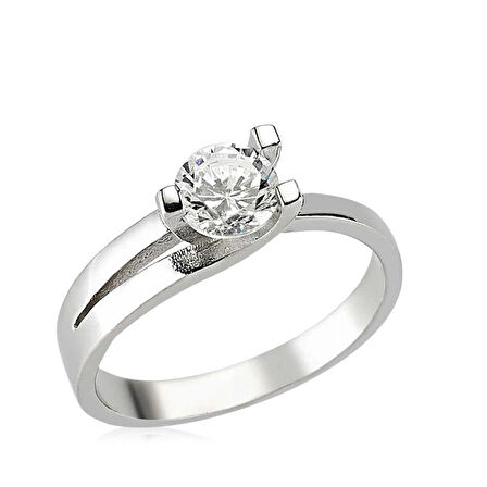 Supertrend Gümüş Tek Taş Kadın Yüzük