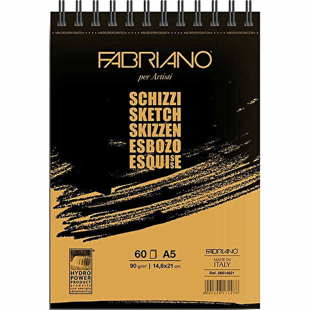 Supertrend Schizzi Sketch Pad Spiralli Eskiz Çizim Defteri 90 gr. A5 60 yaprak
