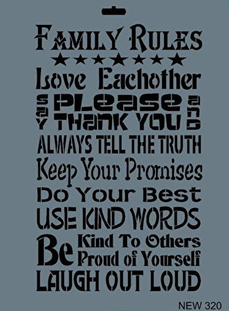 Supertrend Stencil Boyama Şablonu 25x35 cm. NEW-320