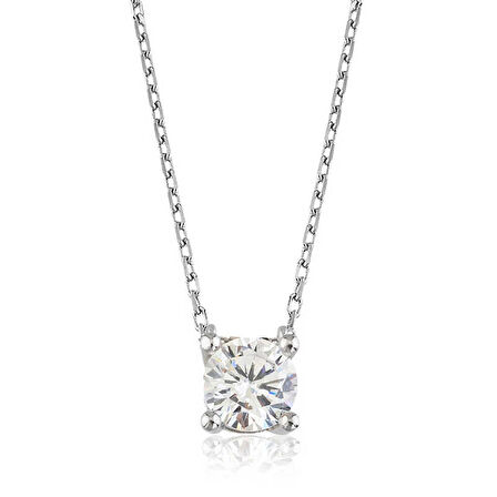 Supertrend Gümüş Tek Taş Kadın Kolye