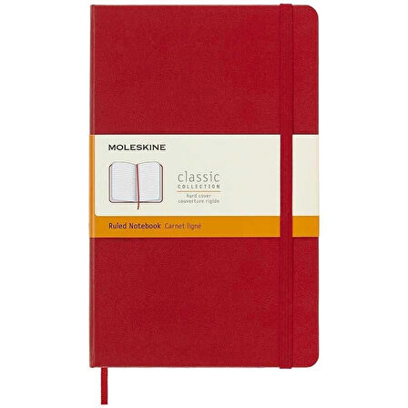 Supertrend Sert Kapak Çizgili Defter L Boy 13x21 cm. 240 Sayfa Scarlet Kırmızı