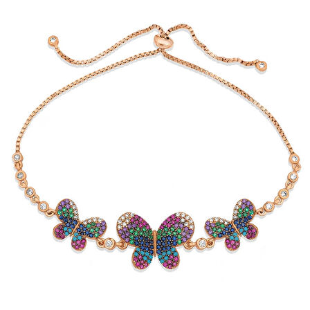 Supertrend Gümüş Rose Kelebekli Asansör Bileklik