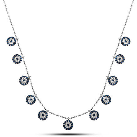 Supertrend Gümüş Nazarlı Şans Kadın Kolye