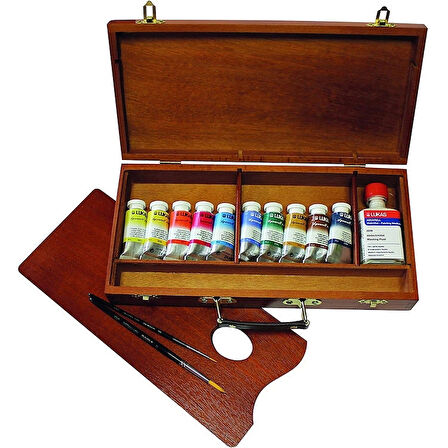 Supertrend Aquarell 1862 Profesyonel Tüp Sulu Boya Seti 10 Renk x 24 ml. Ahşap Kutu