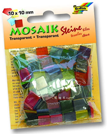 Supertrend Transparan Mozaik Taşı 10x10 mm. 190 Adet KARIŞIK RENK