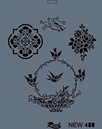 Supertrend Stencil Boyama Şablonu 25x35 cm. NEW-480