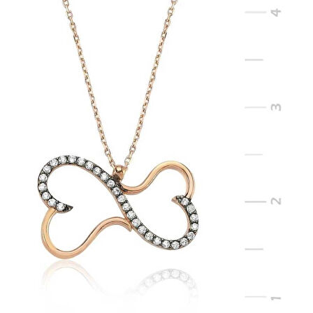 Supertrend Gümüş Kalpli Sonsuzluk Kadın Kolye