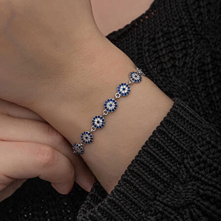 Supertrend ​gümüş Nazar Boncuklu Kadın Bileklik