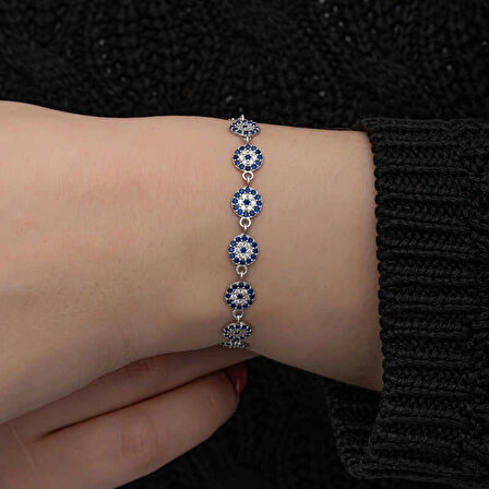 Supertrend ​gümüş Nazar Boncuklu Kadın Bileklik