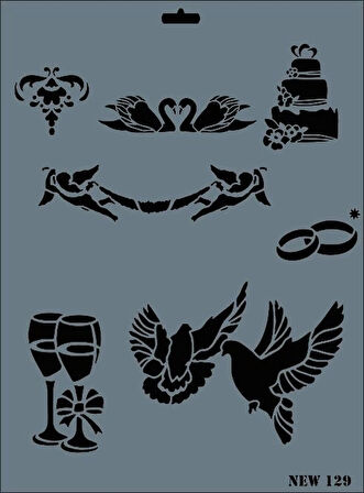 Supertrend Stencil Boyama Şablonu 25x35 cm. NEW-129