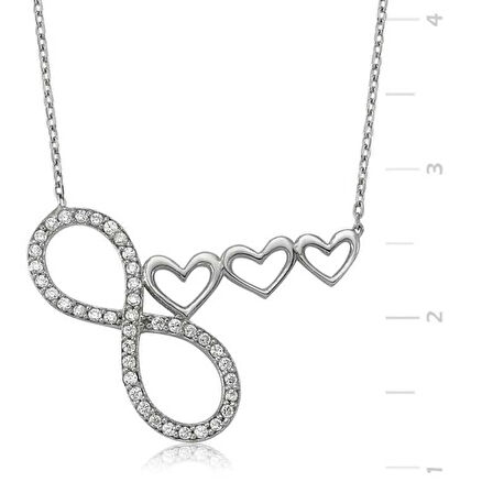 Supertrend Gümüş Sonsuzluk Kalp Kadın Kolye