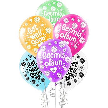 Çepeçevre Geçmiş Olsun Baskılı Balon 12"