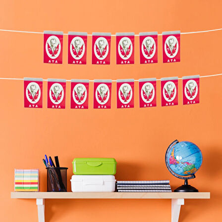 Ata Orta Boy İpli Bayrak 50'li