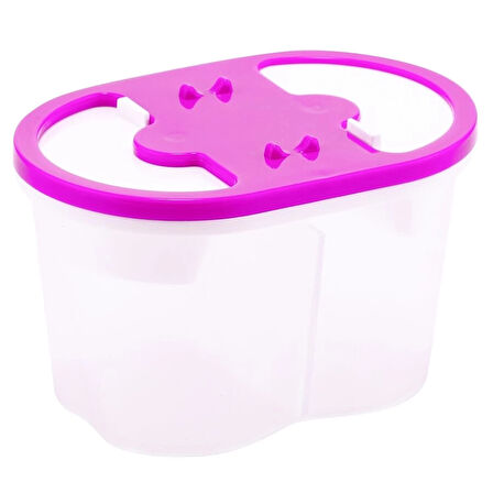 Supertrend Fırça Yıkama Su Kabı 2 Bölmeli Pembe