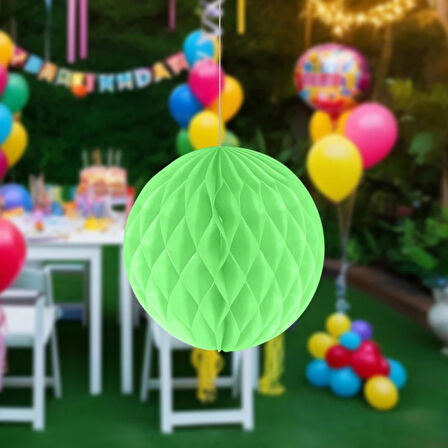 Fıstık Yeşili Petek Kağıt Süs