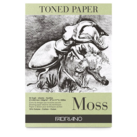 Supertrend Toned Paper Moss Eskiz Çizim Defteri Yosun Rengi 120 gr. A4 50 yaprak