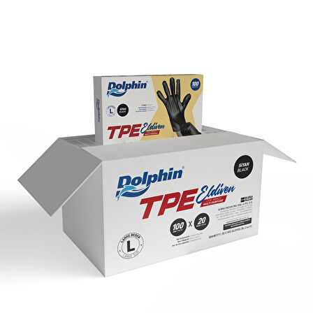 Supertrend Siyah TPE Eldiven L Beden 100 Adet x 20 Paket - Koli